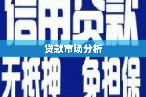 漾濞贷款市场分析