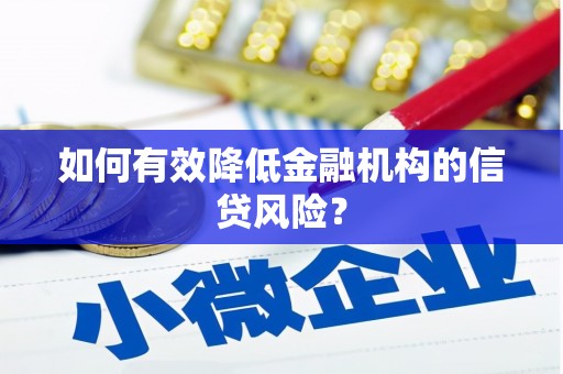 漾濞如何有效降低金融机构的信贷风险？