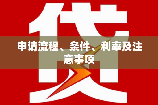 漾濞申请流程、条件、利率及注意事项
