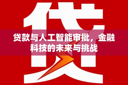 漾濞贷款与人工智能审批，金融科技的未来与挑战