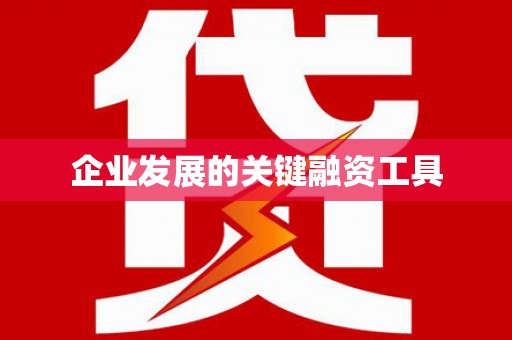 漾濞企业发展的关键融资工具