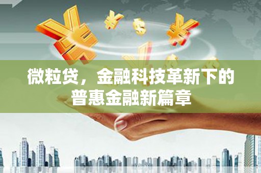漾濞微粒贷，金融科技革新下的普惠金融新篇章