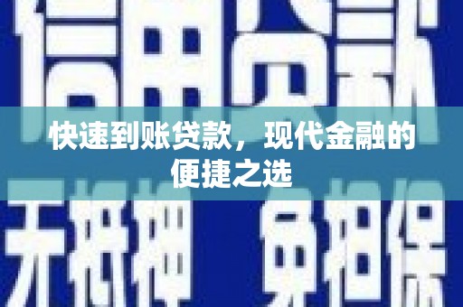 漾濞快速到账贷款，现代金融的便捷之选