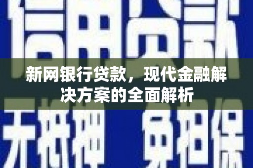 漾濞新网银行贷款，现代金融解决方案的全面解析
