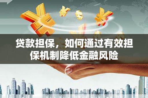 漾濞贷款担保，如何通过有效担保机制降低金融风险