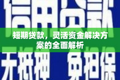 漾濞短期贷款，灵活资金解决方案的全面解析