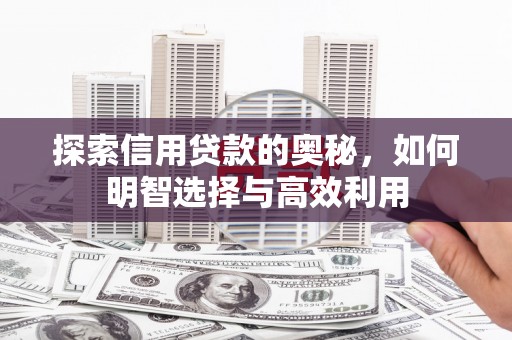 漾濞探索信用贷款的奥秘，如何明智选择与高效利用