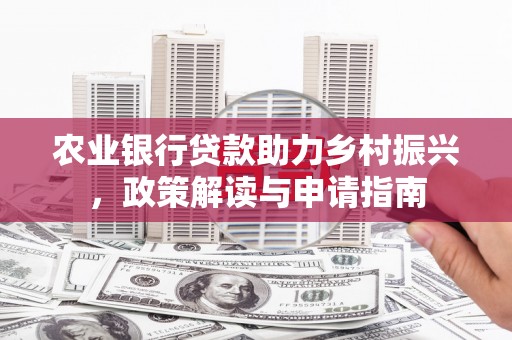 漾濞农业银行贷款助力乡村振兴，政策解读与申请指南
