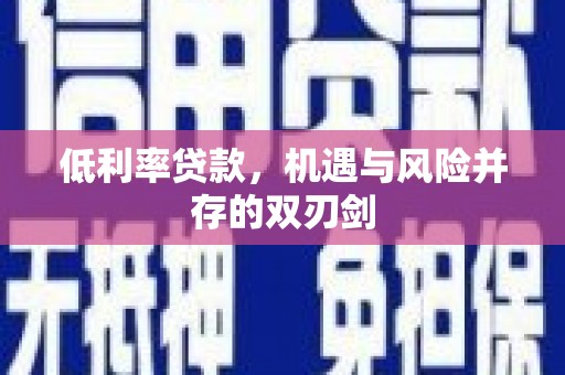 漾濞低利率贷款，机遇与风险并存的双刃剑