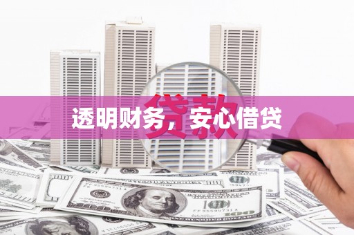 漾濞透明财务，安心借贷