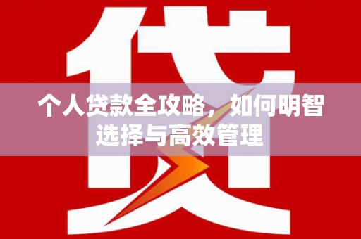 漾濞个人贷款全攻略，如何明智选择与高效管理