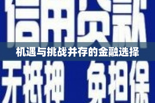 漾濞机遇与挑战并存的金融选择