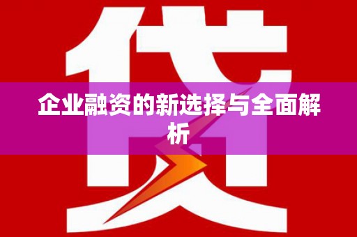 漾濞企业融资的新选择与全面解析