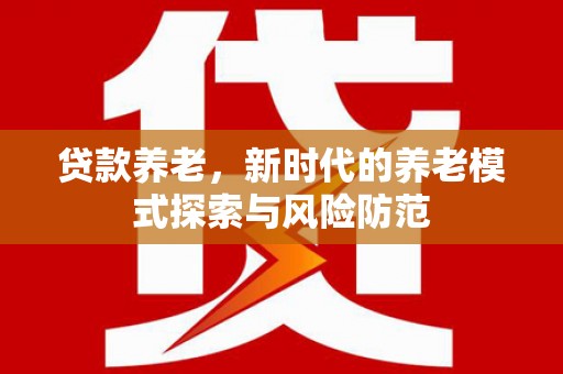 漾濞贷款养老，新时代的养老模式探索与风险防范