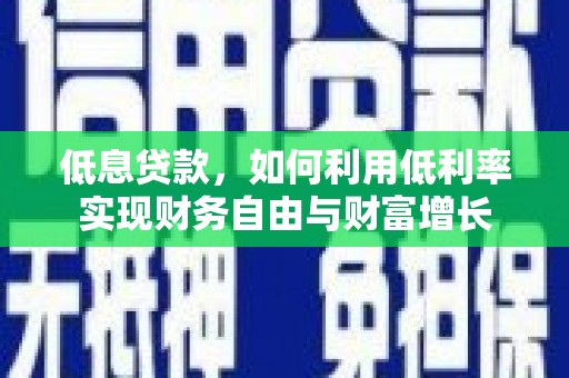 漾濞低息贷款，如何利用低利率实现财务自由与财富增长