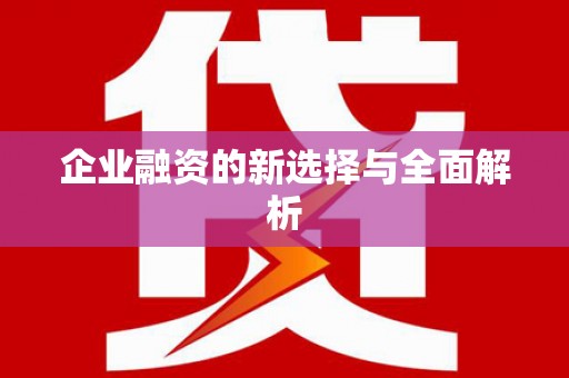 漾濞企业融资的新选择与全面解析