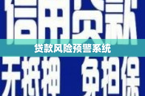 漾濞贷款风险预警系统